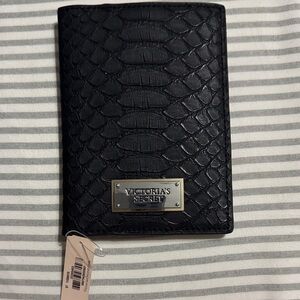 Victoria's Secret Black Embossed Travel Holder passport holder